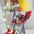 光触媒アートフラワー(造花)・レッドビオニ　H70cm