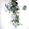 光触媒アートフラワー・ブラック&ホワイト(造花)長さ75cm最大幅50cm