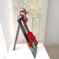 光触媒アートフラワー(造花)・レッドビオニ　H70cm