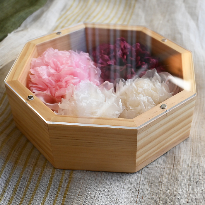 花の保存・12花~18花程度おすすめ8角形木製直径22cm