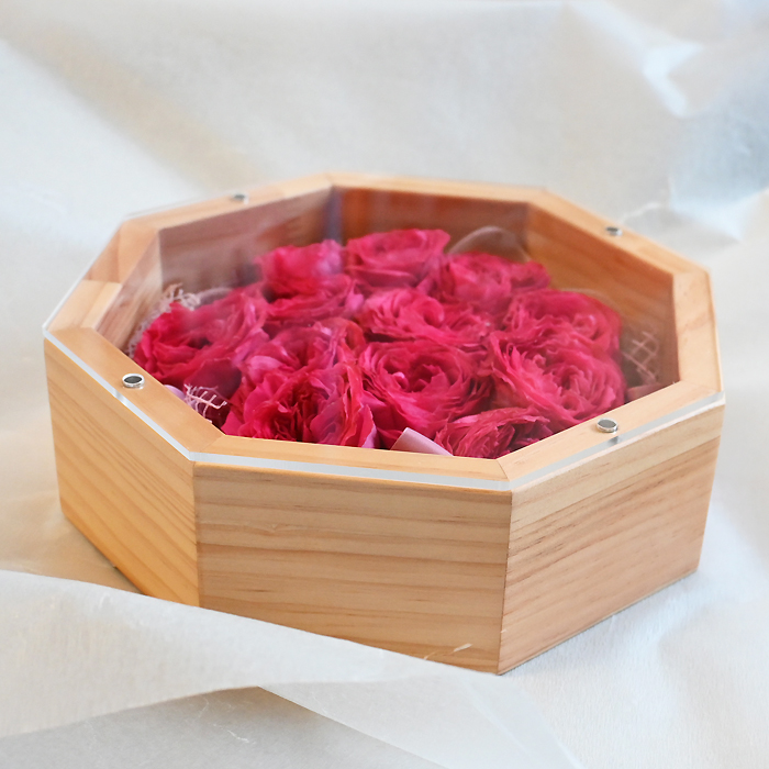 花の保存・12花~18花程度おすすめ8角形木製直径22cm