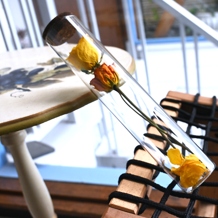 花の保存加工・バラのドライフラワーシリンダー