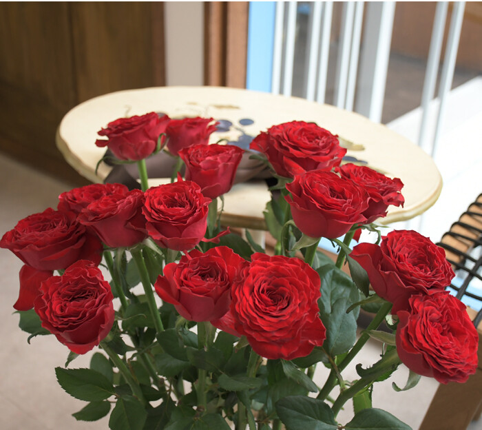 32本の赤バラの保存 プリザーブドフラワー加工事例