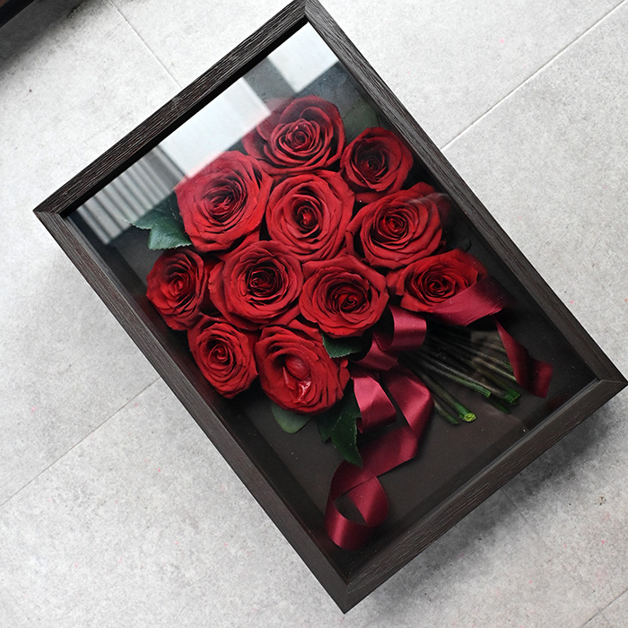 花の保存　7-12本おすすめシャビー大フレームブラウン