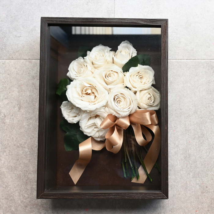 花の保存・4～6花おすすめシャビー大フレームブラウン