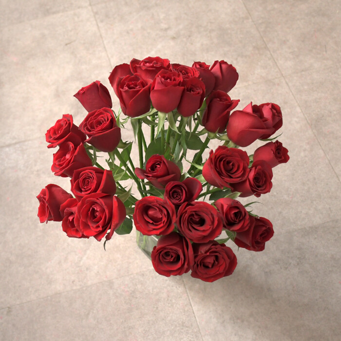 なるべく沢山のバラを花束風にして残したい