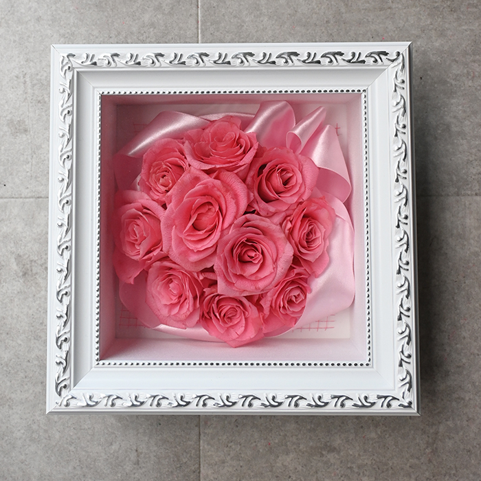 花の保存・12花おすすめ正方形ホワイト