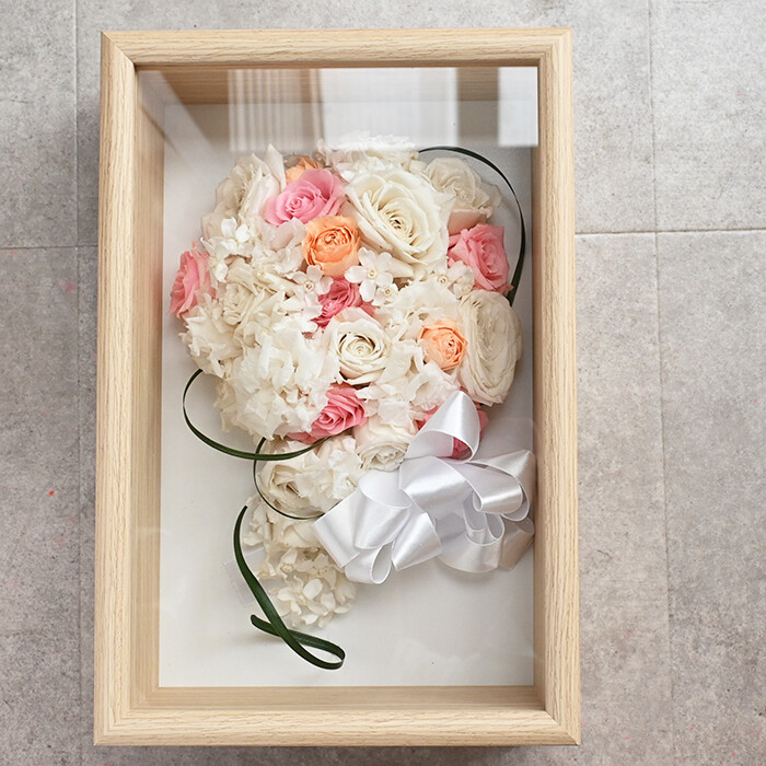 ブライダルブーケをプリザーブドフラワーで保存