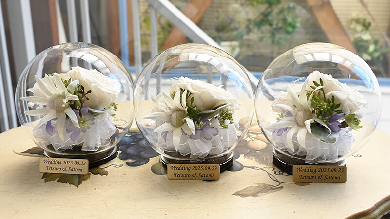 ブライダルブーケをプリザーブドフラワーに加工