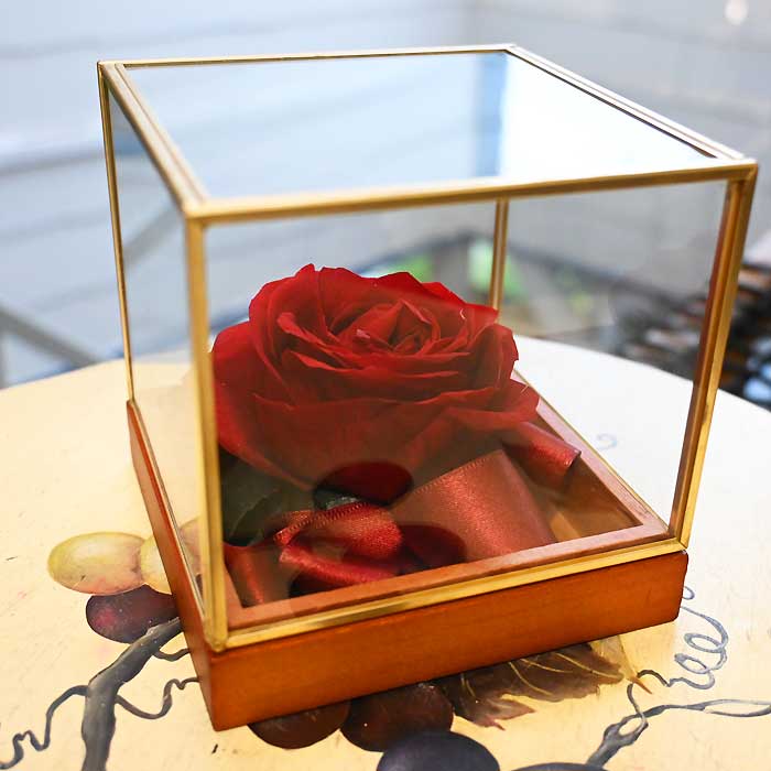花の保存・アンティークミニガラス1花デザイン