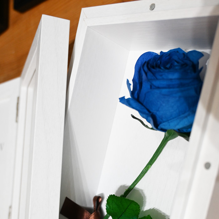 花の保存・Mフォトフレーム縦 1本アレンジ