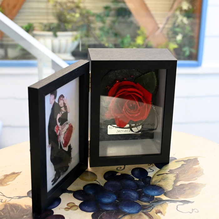 花の保存:Ｓフォトフレームブラック1花用