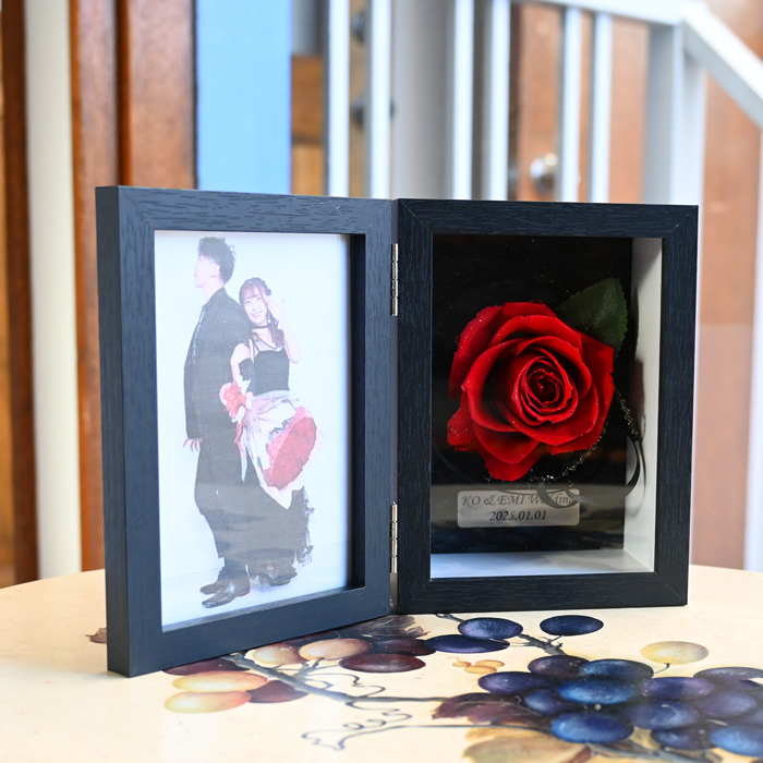 花の保存:Ｓフォトフレームブラック1花用