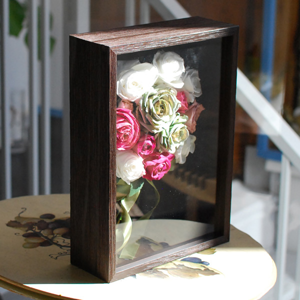 花の保存　6本おすすめシャビー大フレームブラウンオリジナル