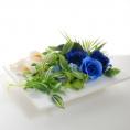 光触媒アートフラワー(造花)・ブルー系の花ホワイトボード横幅30cm縦25cm厚み15cm